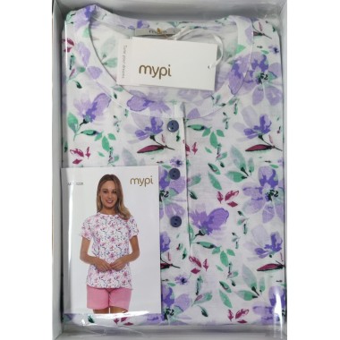 Pigiama woman short color blue and pink 3228 - Mypi