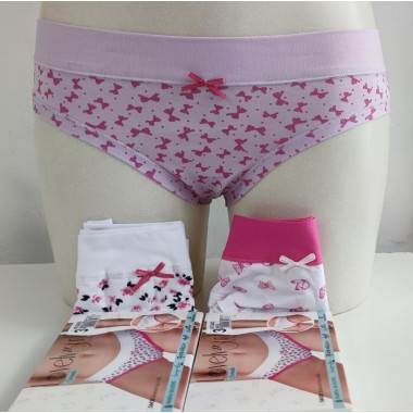 Pack de 6 boxers de mujer de algodón con estampados de colores surtidos 5643D - Lovely Girl