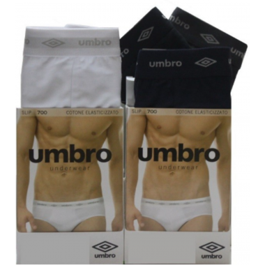 Pack 3 calzoncillos masculinos con elástico exterior 700S SLIP - UMBRO