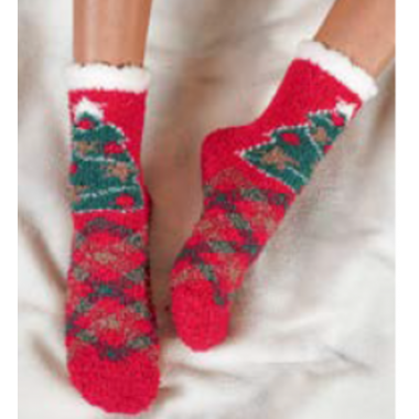 Coral Non-slip Women's Sock CAL23 CHRISTMAS - KISSIMO