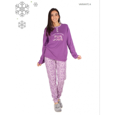 Women's pajamas Serafino Interlock 23D60005 - KISSIMO