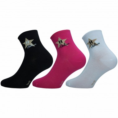 Multipack 3 Quarter-Socken für Damen HLM00027 – HOLLYWOOD