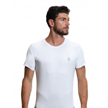 Embalaje 3 camiseta hombre de algodón de color blanco y negro MY6631 - Marina Yachting