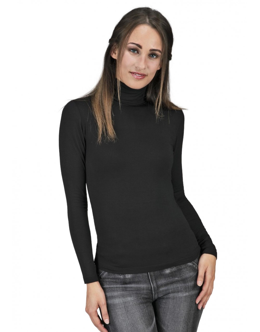 Women's sweater M/L Viscose turtleneck 62894 - ANTONELLA