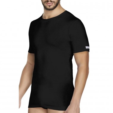 Pack 3 T-shirt Homme paricollo coton noir PCU 100 - Pierre Cardin