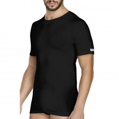 Pack de 3 tee-shirts col rond homme en coton blanc et noir PCU 100 - Pierre Cardin