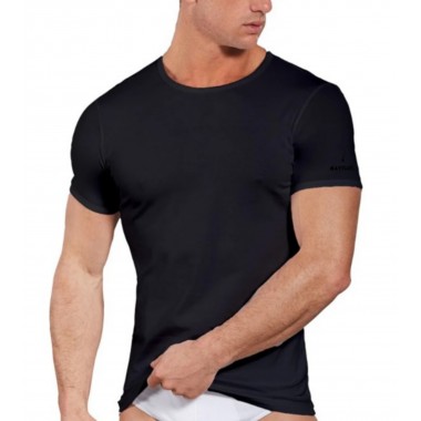 3 T-Shirt Men's Crew Neckline Cotton Interlock Color Black and Assorted B2Y111 - Navigate