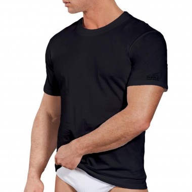 Confezione 3 T-Shirt Uomo girocollo Jersey cotone elasticizzato colore bianco e nero B2Y513 - Navigare