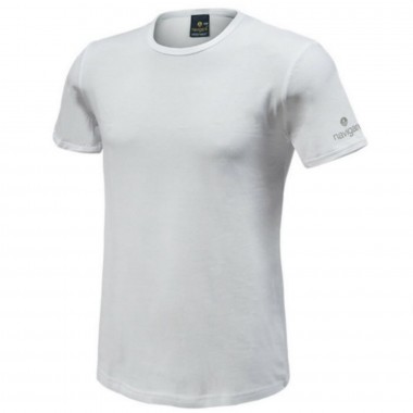 3 Camiseta Hombres Crew Neckline Cotton Elastic Color Negro y Blanco B2Y570 - Navigate