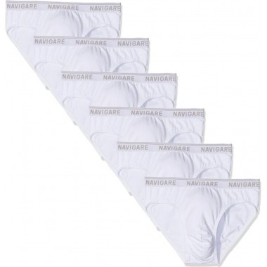 6er-Pack Herren-Slips Schwarz und Weiß B2Y574E - Navigare