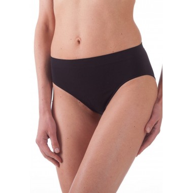 Packaging 3 women's briefs in natural black white microfiber 014 - Beautiful