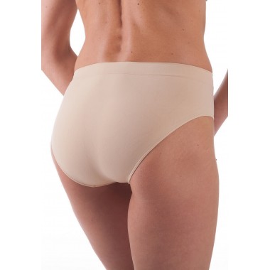 Pack 3 Women's Brief Midi High Life Microfiber in Natural White Color 025 - Beautiful