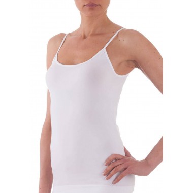 Débardeur femme en microfibre coloris noir et blanc 052 - Bellissima