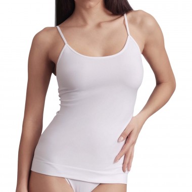 Débardeur femme en microfibre coloris noir et blanc 052 - Bellissima