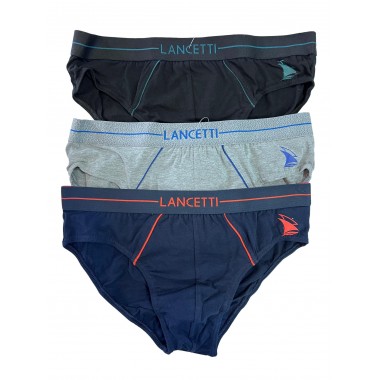 Pack 6 Men's Assorted Color Cotton Slips LS4292 - Lancetti