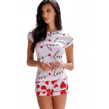 Short sleeve short pajamas 77699- Love and Bra