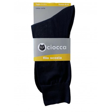 Packung mit 6 Paar kurzen Herrensocken aus schottischem Lisle in Blau, Schwarz und verschiedenen dunklen Farben 310/1 – CIOCCA