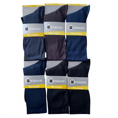 Pack 6 pares Longitud Hombres Strand de Escocia Colores Azul Negro y oscuro surtido 310 - CIOCCA