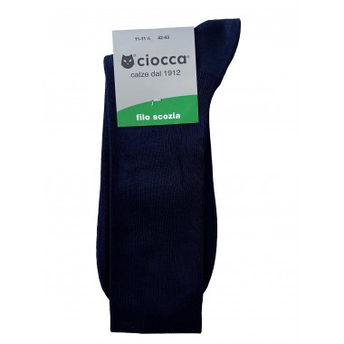 Confezione 6 paia Calze Lunghe Uomo Filo di Scozia Colori Blu Nero e Grigio 881 - CIOCCA