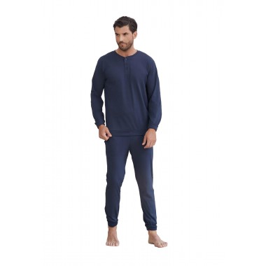 Pyjamas pour hommes Serafino Cotton 24U11020 - KISSIMO