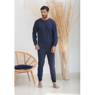 Hombres pijamas Serafino Cotton 24U11020 - KISSIMO