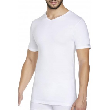 Pack de 3 T-shirt homme col V fibres mélangées blanc noir PCU 101 - Pierre Cardin