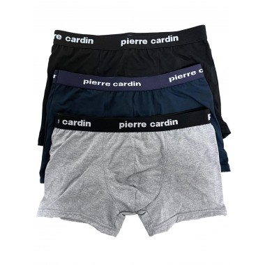 3 Herren äußere elastische Boxer weiß sortiert schwarz Baumwolle PCU 104 - Pierre Cardin