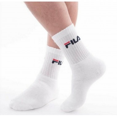 Multipack 3 paires Chaussettes de sport courtes unisexes en coton blanc noir gris et bleu F9505 - Fila