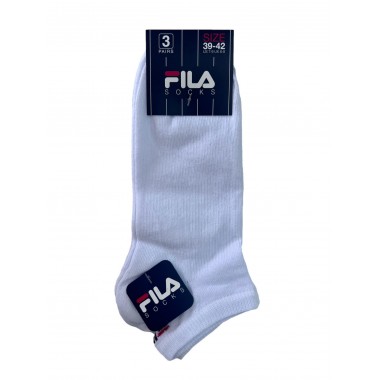 Multipack 3 Paar Geist unisex Baumwolle weiß grau und blau F9100 - Fila