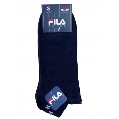 Multipack 3 Paar Geist unisex Baumwolle weiß grau und blau F9100 - Fila