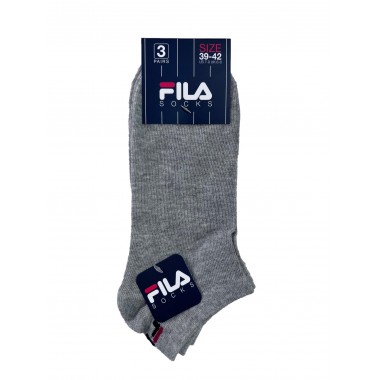 Multipack 3 Paar Geist unisex Baumwolle weiß grau und blau F9100 - Fila