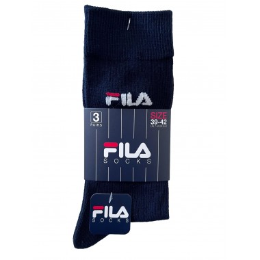 Multipack 3 calcetines de algodón corto Unisex gris blanco y azul F9630 - Fila