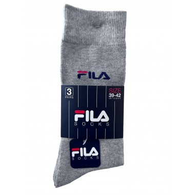 Multipack 3 calcetines de algodón corto Unisex gris blanco y azul F9630 - Fila