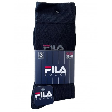 Multipack 3 Socken Sport Baumwolle Unisex weiß grau und blau F9630 - Fila