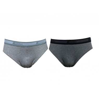 Pack 3 boxes with 2 men's cotton briefs black and assorted 2383 - Cotonella