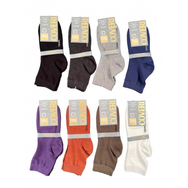 Pack 12 pairs Women's short warm cotton socks size unique Mara - Enrico Coveri
