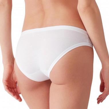 Multipack 3 mini slips femme en coton noir et blanc 3362 - Cotonella