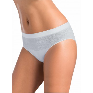 Lot de 3 slips femme midi soyeux fibres mixtes noir et blanc 311749 - Intimidea