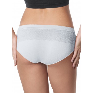 Lot de 3 slips femme midi soyeux fibres mixtes noir et blanc 311749 - Intimidea