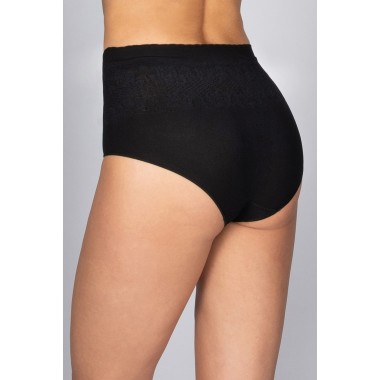 Multipack 3 Damen-Slips aus seidiger Baumwolle, Mischgewebe, Schwarz und Weiß 311759 - Intimidea