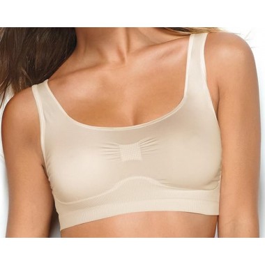 Soutien-gorge confort femme fibres mixtes noir blanc et peau 110577 - Intimidea