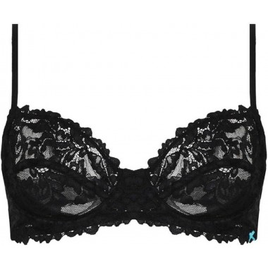 Black and white 5002 removable balcony bra - Infiore