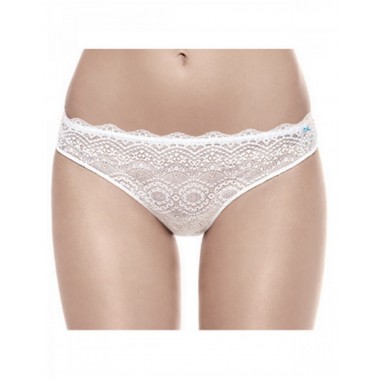 Slip femme dentelle noir et blanc 3100 Happy - Infiore