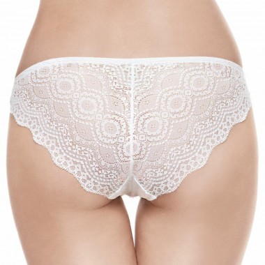 Slip femme dentelle noir et blanc 3100 Happy - Infiore