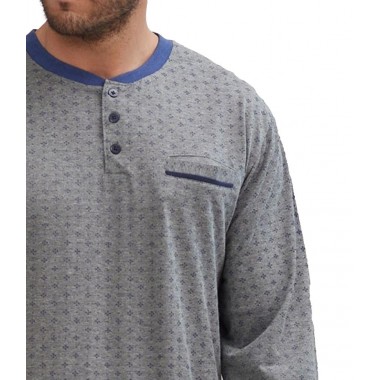Pyjamas pour hommes Serafino Cotton 24U11004 - KISSIMO