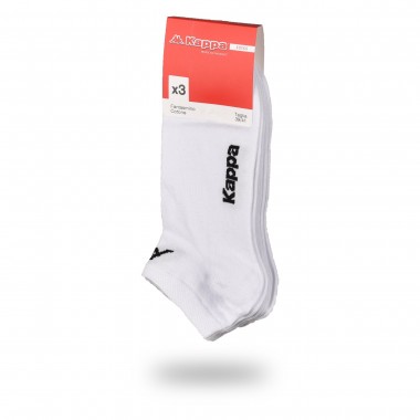 Multipack 3 paires chaussettes phantom unisexe dans Jersey couleurs noir et gris melange K006 - Kappa