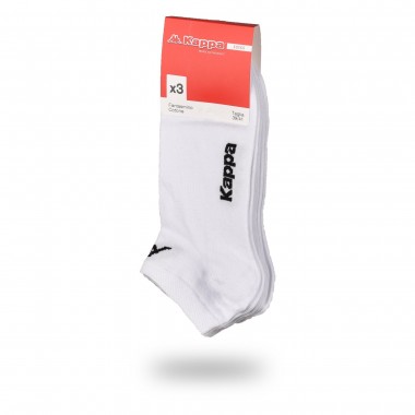 Multipack 3 Paar Unisex-Socken aus Jersey, Weiß, Schwarz und Melangegrau K006 – Kappa