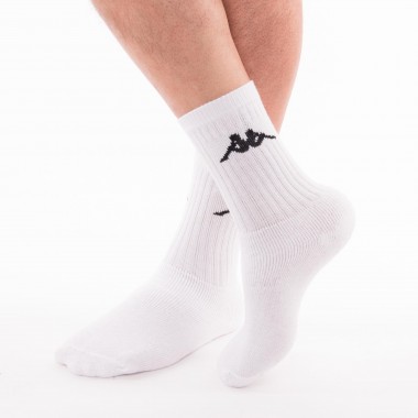 Multipack 3 paia calze uomo tennis corte colori bianco, nero e grigio melange K002 - Kappa