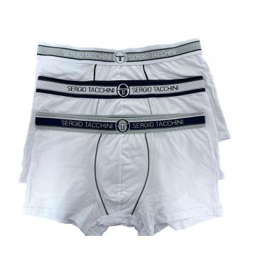 Confección 6 Color blanco bielástico de algodón de hombres Boxer con elástico surtido 9000 - Sergio Tacchini