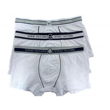 Confezione 6 Boxer uomo cotone bielastico colore bianco e assortito ( nero-blu-grigio m. ) 9000 - Sergio Tacchini